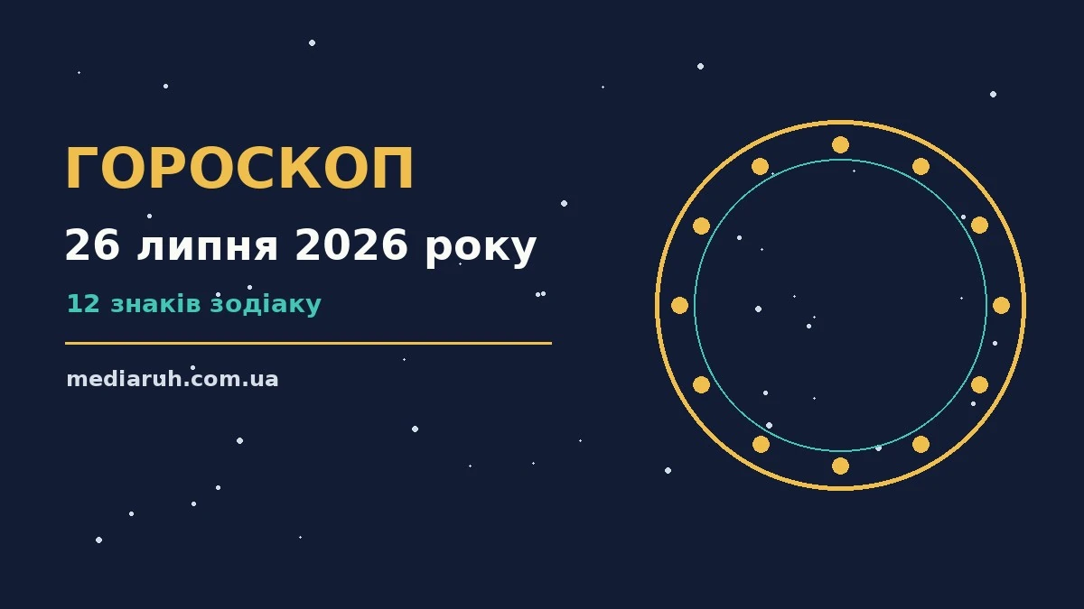 Щоденний гороскоп на 26 липня 2026 року — ритм дня та поради для дванадцяти знаків