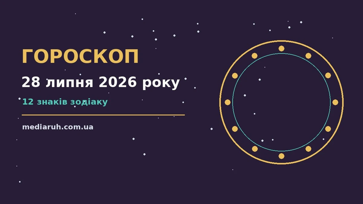 Зоряне небо над міським силуетом увечері 28 липня 2026 року