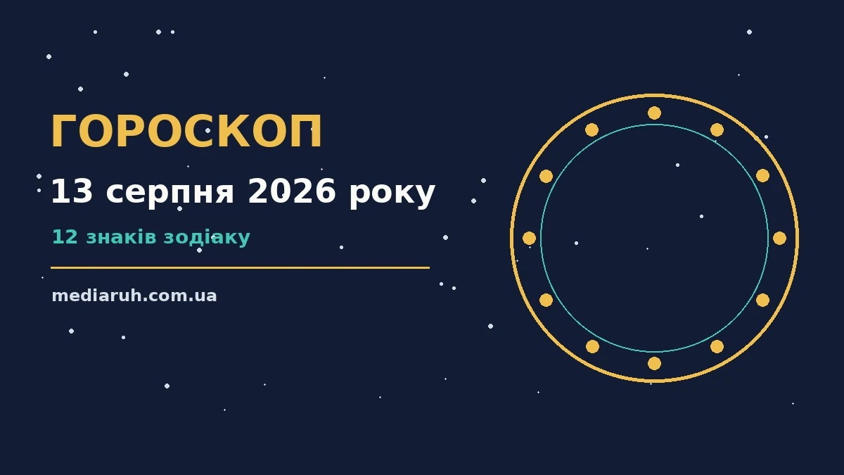 Гороскоп на 13 серпня 2026 року: ритм дня для 12 знаків для спокійних і точних рішень