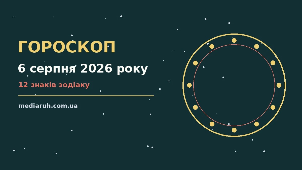 Гороскоп на 6 серпня 2026 року: 12 знаків, нотатки, чашка кави, спокійне світло