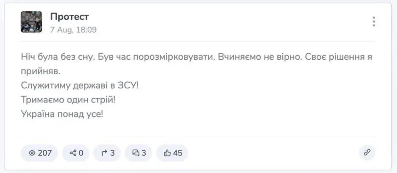 Затримання Камки 7 серпня: хронологія видалення чату «Протест»
