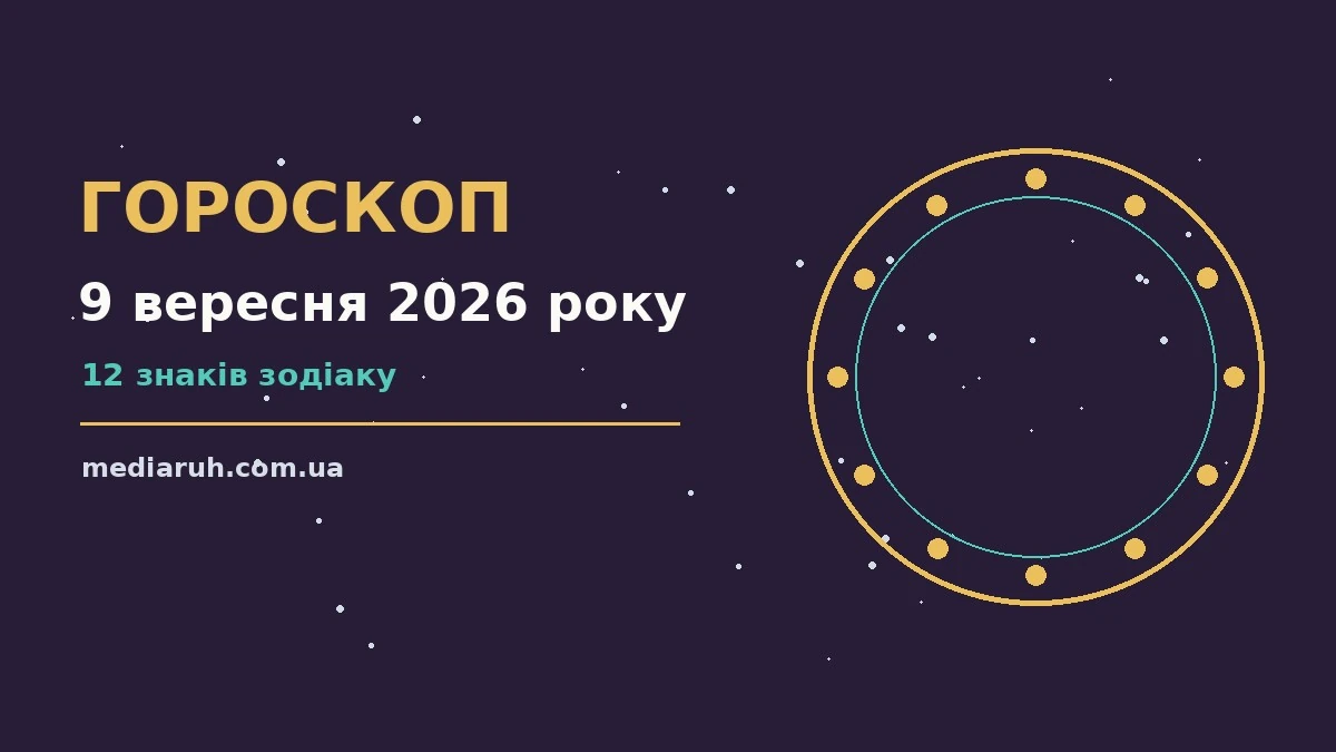 Гороскоп на 9 вересня 2026 року: ритм дня для 12 знаків для спокійних і точних рішень