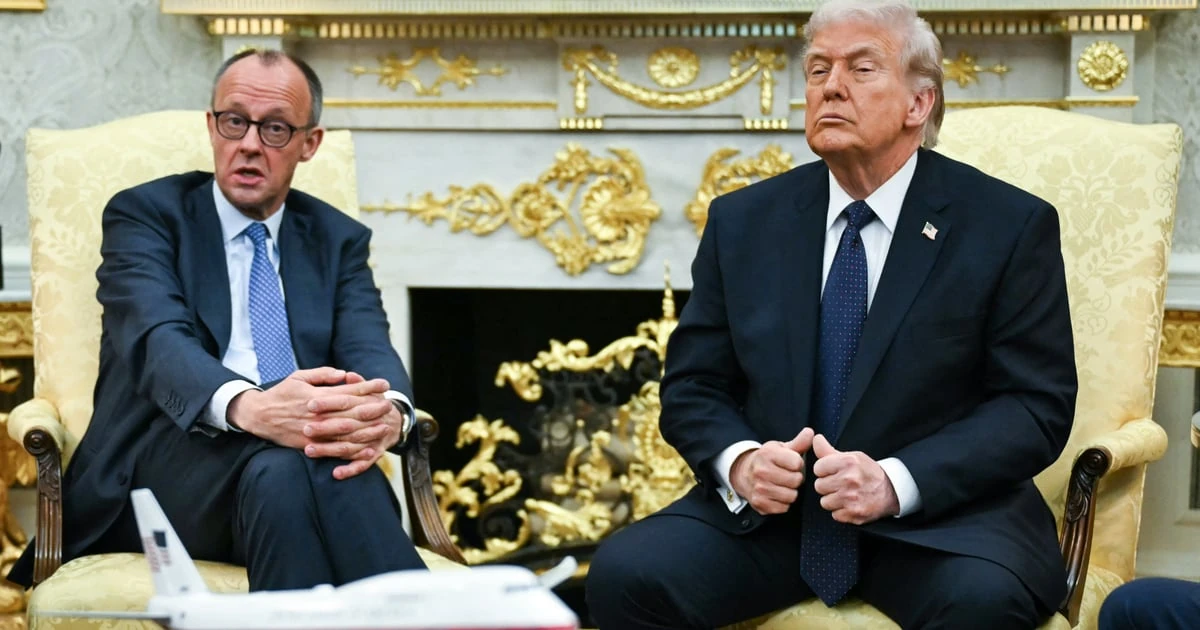 Фрідріх Мерц і Дональд Трамп під час зустрічі в Білому домі