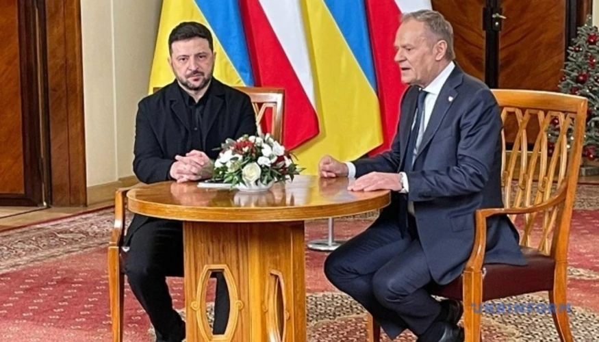 Туск і Зеленський обговорили зміцнення позицій України та Польщі проти Росії